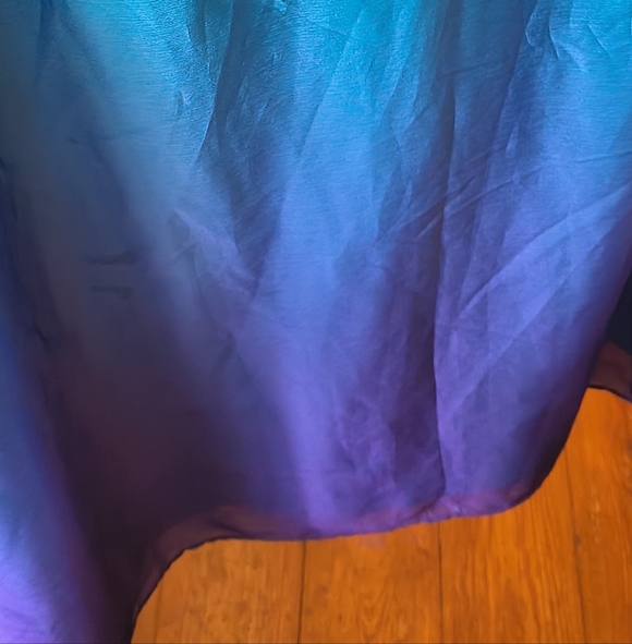 Tahari Sheath Dress Size 18W Turquoise Ombre Chiffon - Picture 5 of 5